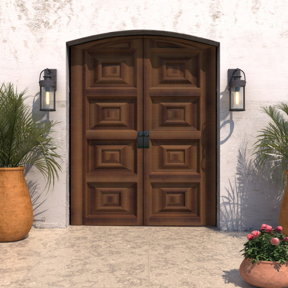 Vaxcel Cumberland Dualux 6" Outdoor Wall Light, Rust Iron