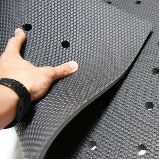 Rubber-Cal Soft Cloud Drainage Anti-Fatigue Mat 3/4" Thick, 3'x5' Black