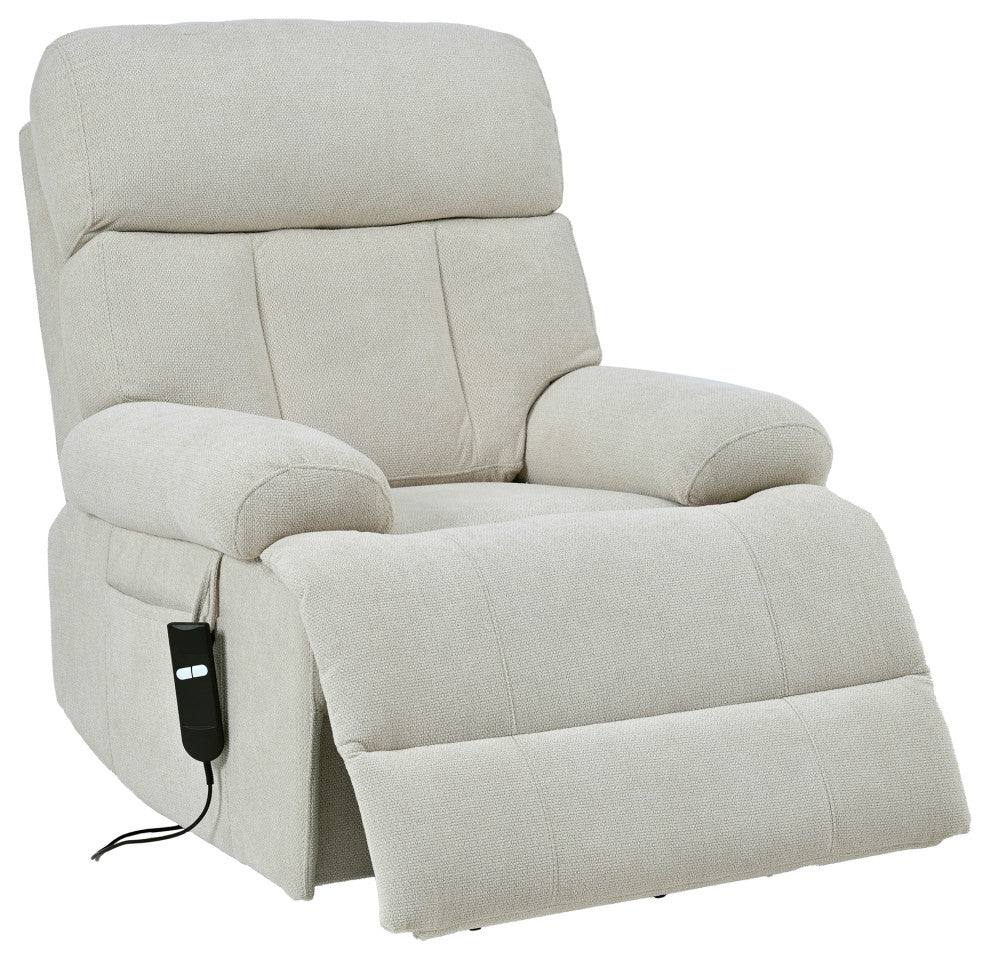 GDF Studio Oversized Power Lift Recliner Chair for Seniors, Remote Control, Light Gray