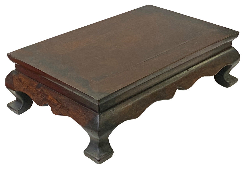 Chinese Brown Wood Rectangular Table Top Stand Display Easel Hws3025