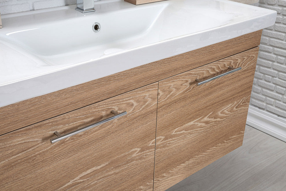 Elio Collection Fawn Bathroom Vanity With Sink, Mirror, Countertop, 40