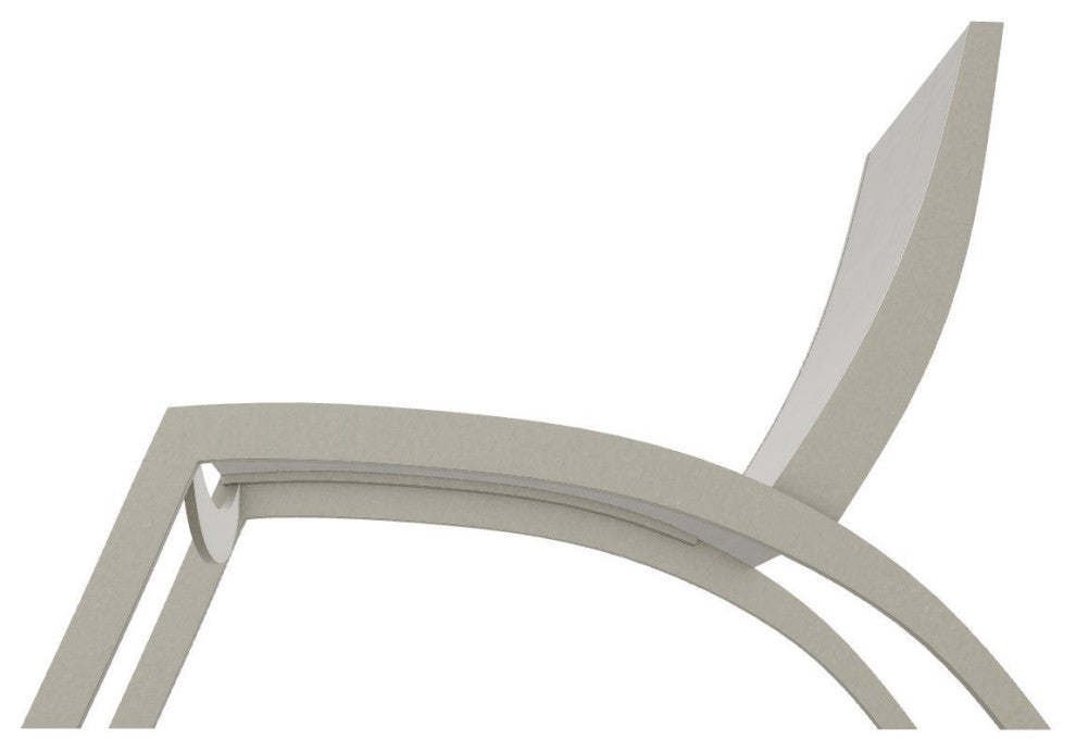 Dune Sling Stackable Outdoor Hydro-Lounge Chaise, Deacon/Storm