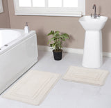 Casual Elegance Reversible Bath Rugs Set, 2 Piece Set, Ivory