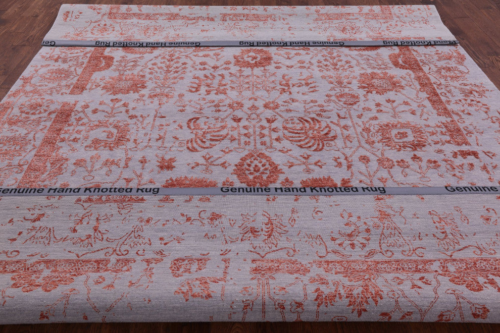 Wool and Silk Persian Handmade Rug 9' 0" X 12' 0" Q6277