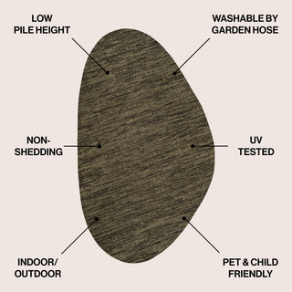 Callan Modern Rustic Abstract Indoor/Outdoor Shaped Area Rug