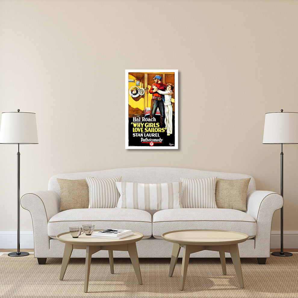 Laurel and Hardy, Why Girls Love Sailors, 1927, 27x40