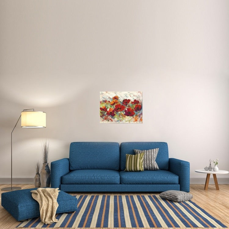 "Papaveri in Estate" Stretched Canvas Giclee by Luigi Florio, 32x24"
