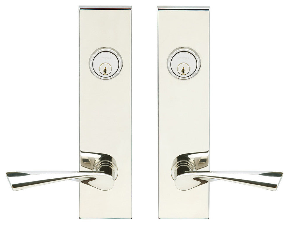 Breeze Lever, Tubular Entry, Double Cylinder, Polished Stainless Steel