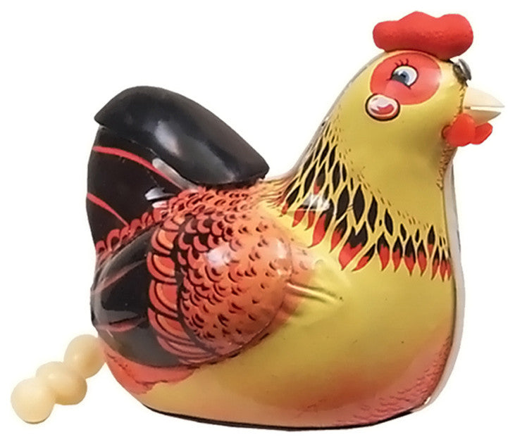 Collectible Battery-Operated Hen Tin Toy