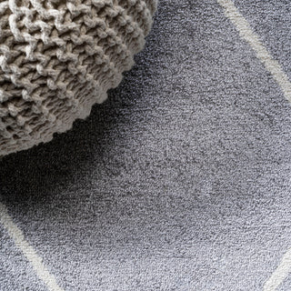 Cole Minimalist Diamond Trellis Light Gray/White 8'x10' Area Rug