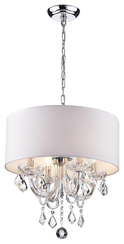 Asteria 4-Light Drum Chandelier, White