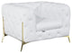 Angelica Italian Leather 2 Chair Set, White