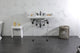 Kingston Brass LMS36MA0 36" Carrara Marble Console Sink, Acrylic Legs