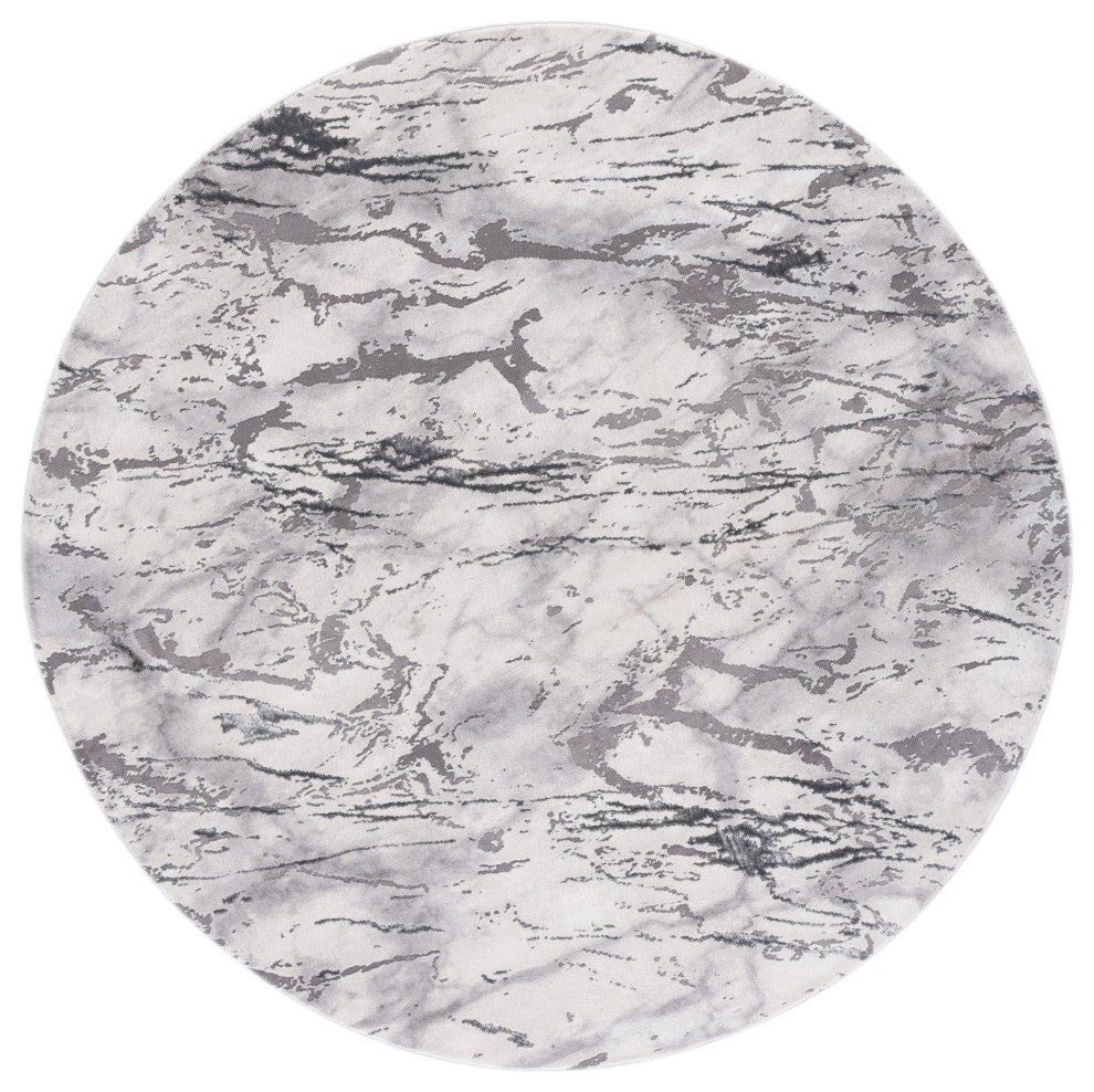 Safavieh Craft Collection CFT866H Rug, Grey/Dark Grey, 6'7" X 6'7" Round