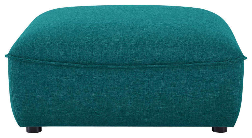 Armchair Accent Chair and Ottoman, Fabric, Teal Blue, Modern, Lounge Hospitality