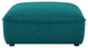 Armchair Accent Chair and Ottoman, Fabric, Teal Blue, Modern, Lounge Hospitality