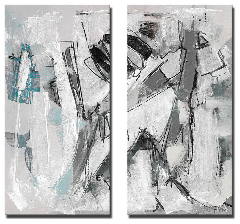 INKD XLV Canvas Art, 24"x12" 2-Panels