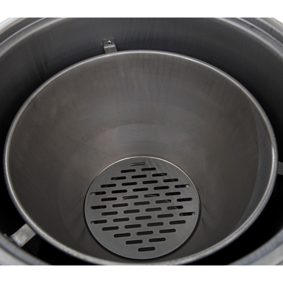 AmberCove 20 Inch BBQ Portable Charcoal Grill with Smoker, Removable Grate