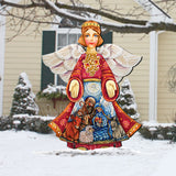 Nativity Angel Free Standing Garden Decor