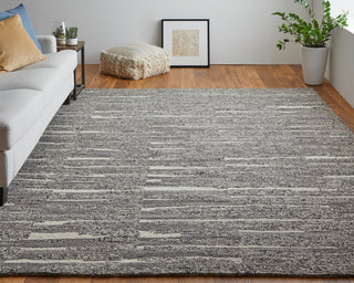 Conor Modern Abstract, Gray/Taupe/Ivory, 5'6"x8'6" Area Rug