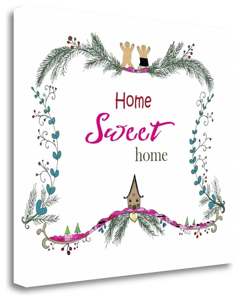 "Home Sweet Home Gingerbread" By Sarah Ogren, Giclee on Gallery Wrap Canvas