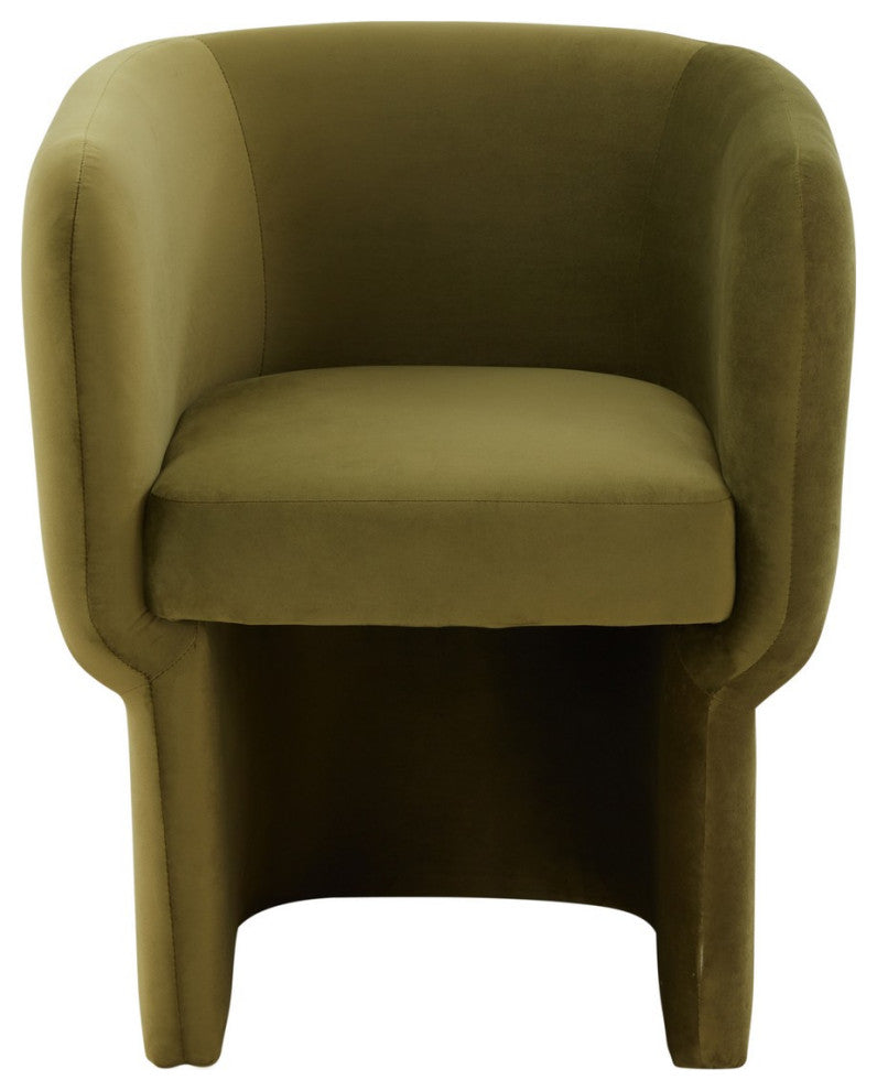 Safavieh Couture Wally Velvet Accent Chair, Olive Green