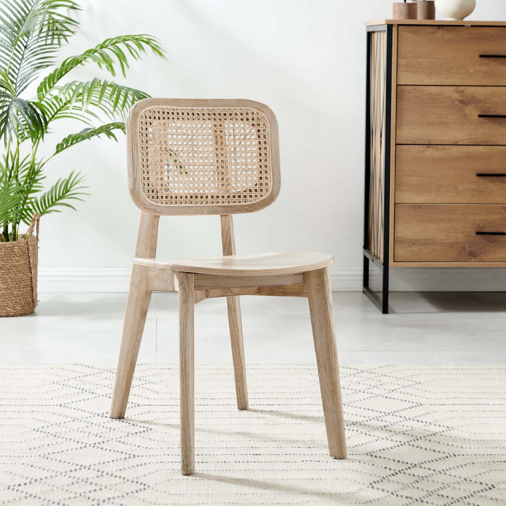 Side Dining Chair, Set of 2, Gray, Wood, Modern, Cafe Bistro Hospitality