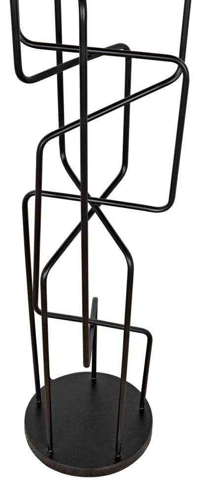 Moriarty Floor Lamp, Black Metal