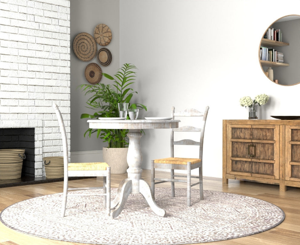 Fairview 36" Round Pedestal Bar Table, Natural Driftwood