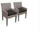 2 Monterey Dining Chairs With Arms Black