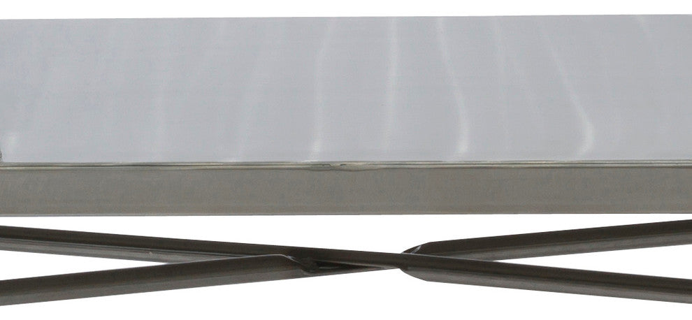 Rooney Metal Dining Bench, Gunmetal