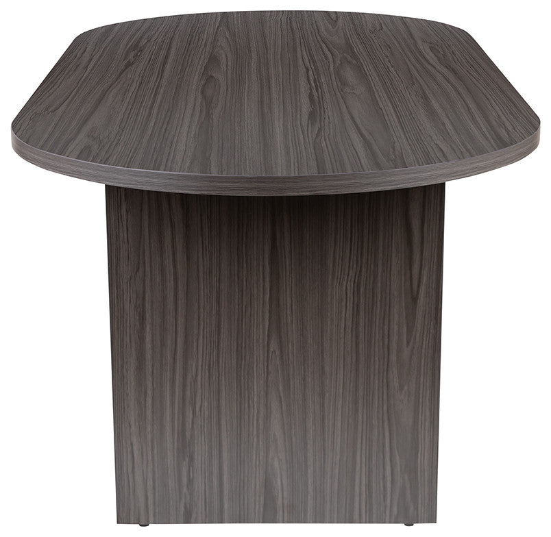 6 Foot (72 inch) Oval Conference Table in Rustic Gray
