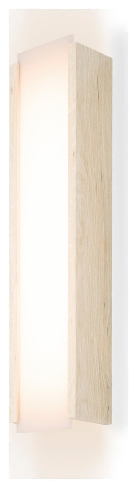 Capio LED Sconce Long White Washed Oak 3500 K 120V