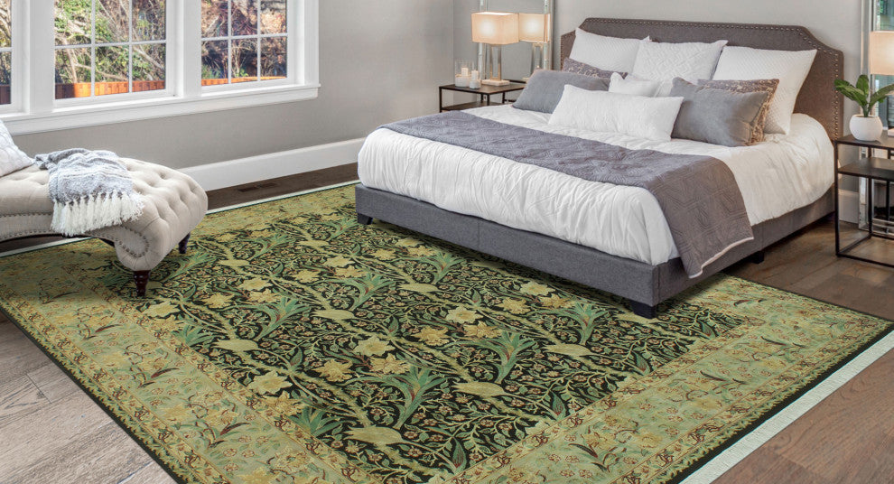 Pak-Persian Marlowe Black/Bone Gray Rug, 8'2x10'1