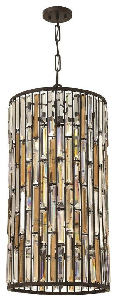 Fredrick Ramond Gemma Large Two Tier Drum, Vintage Bronze