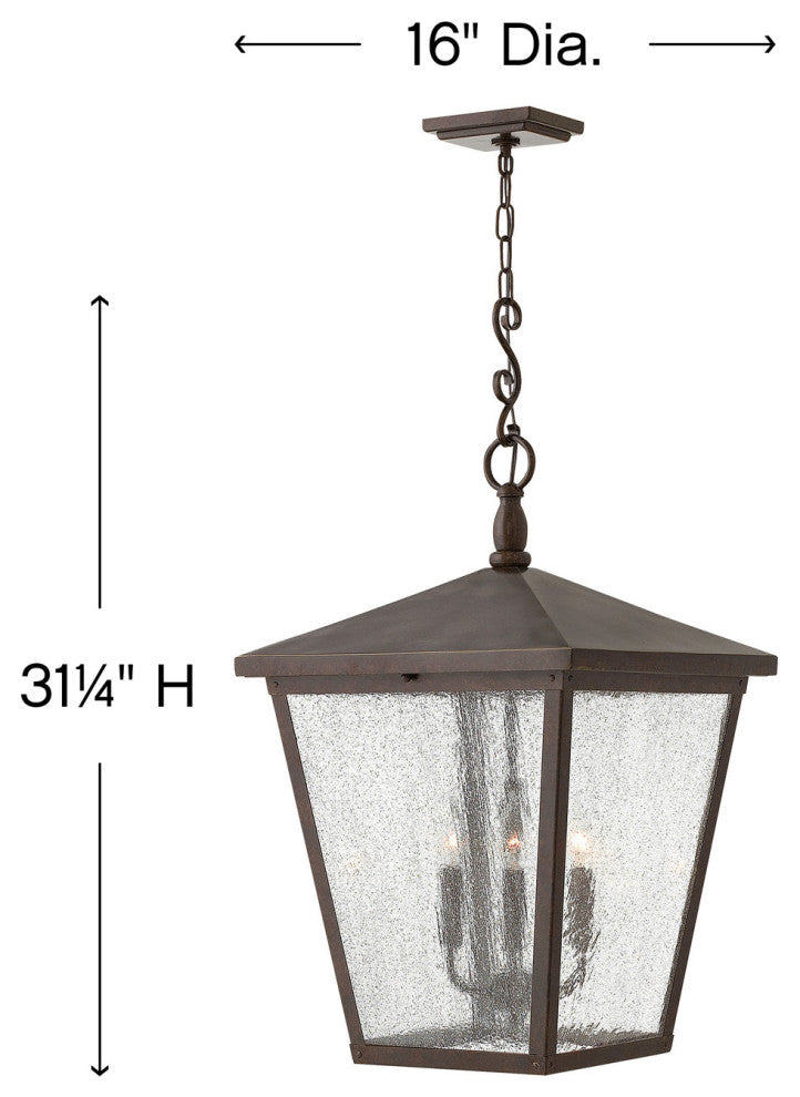 Hinkley Trellis Extra Large Hanging Lantern, Regency Bronze