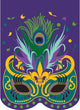 Double Applique Mardi Gras Mask Polyester Garden Flag