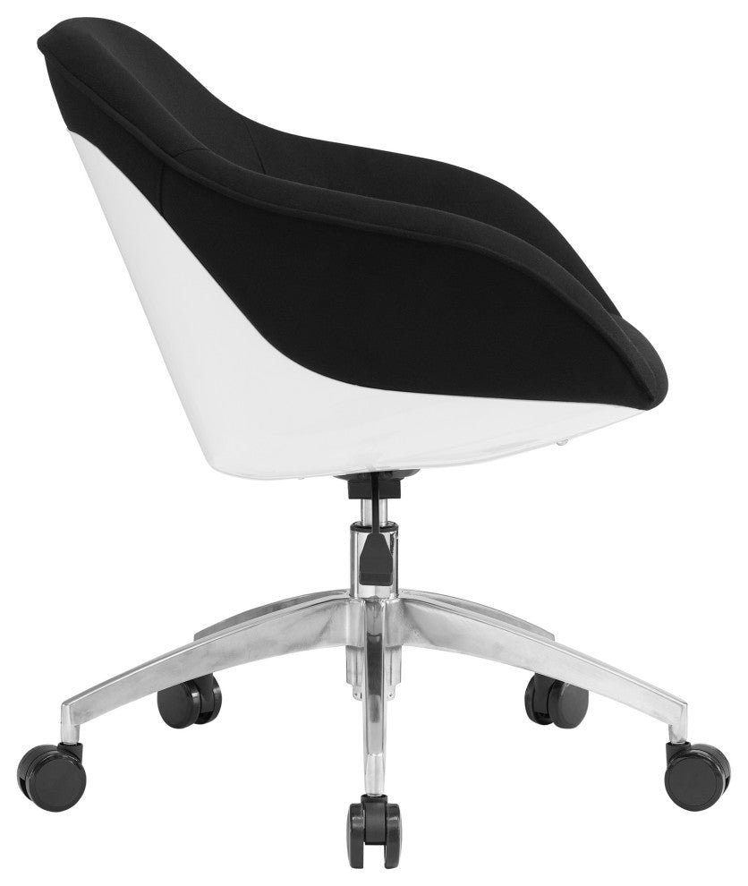 Techni Mobili Home Office Upholstered Task Chair, Black