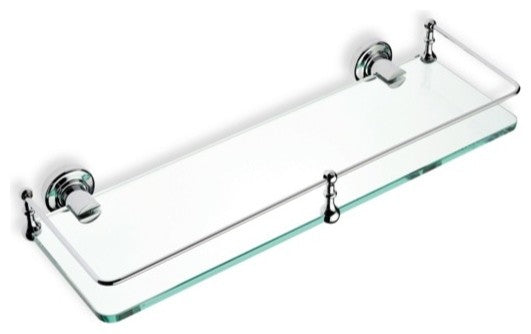 Clear Glass Bathroom Shelf, Chrome