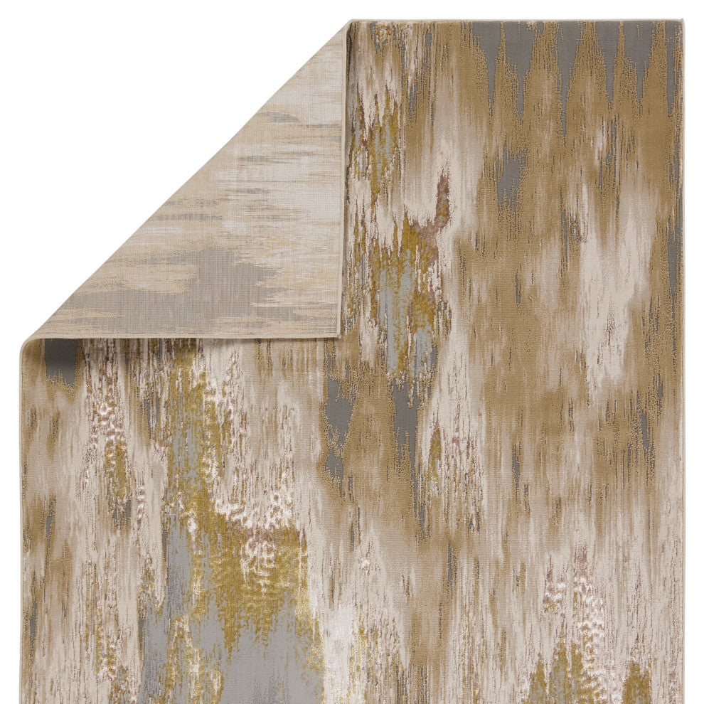 Ulysses Abstract Gold/ Gray Area Rug 5'X7'6"