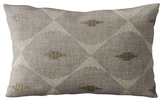 Plutus Gray Cubes Diamond Luxury Throw Pillow, 12"x20"