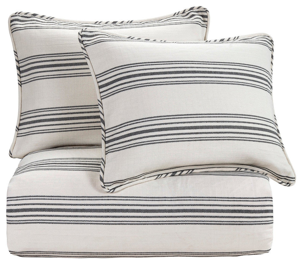 Prescott Duvet Cover Set, Super King, Black, 3 Piece