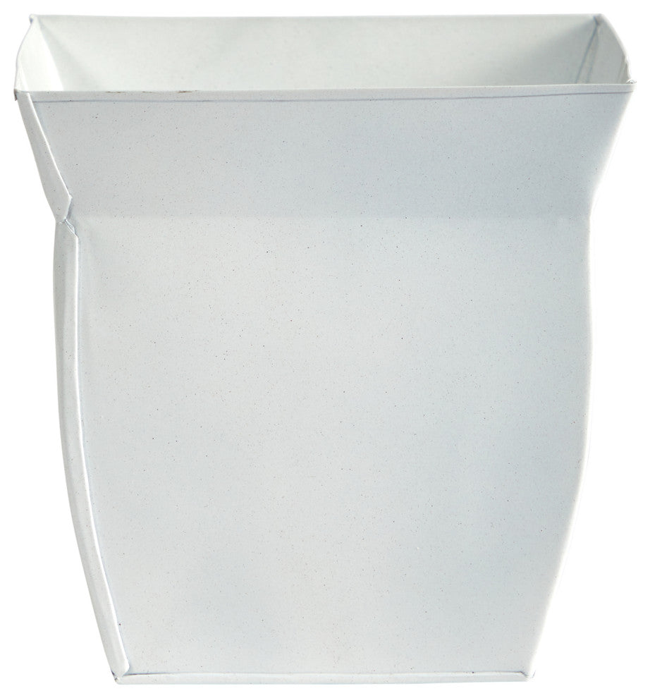 8" Fluted Metal Square Planter