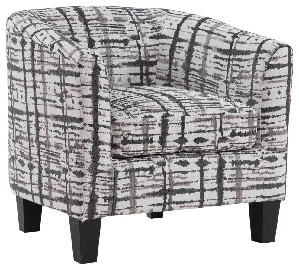 Grafton Home Enzo Upholstered Barrel Chair, Slate Grey  Splatter