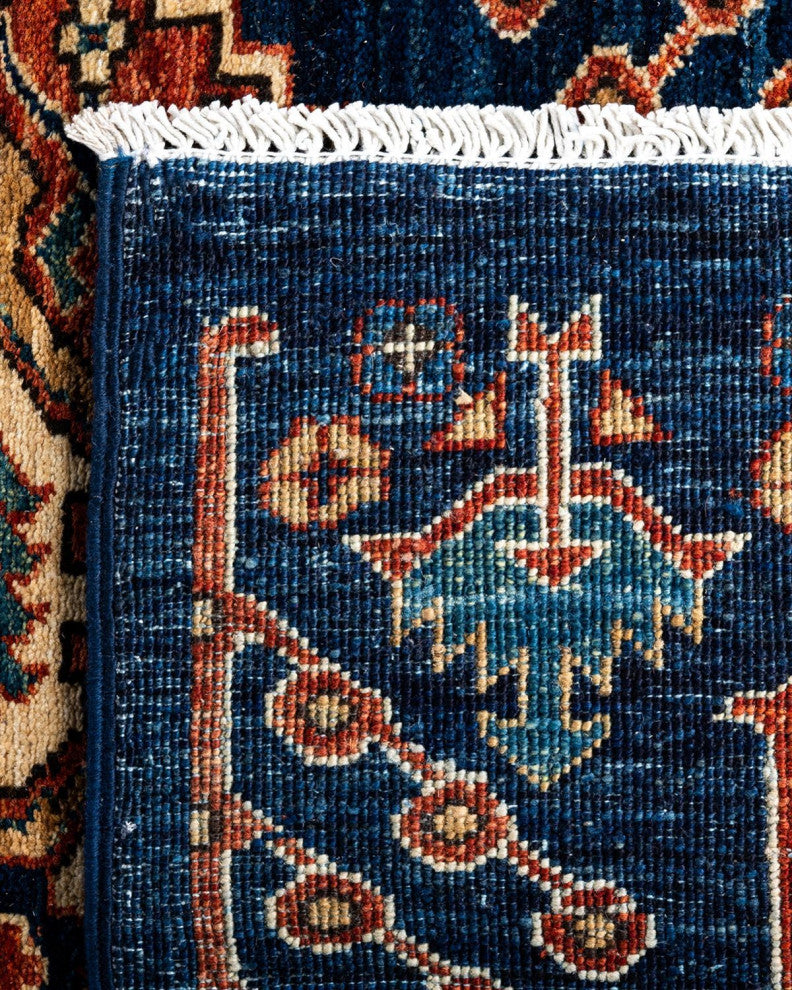 Serapi One-of-a-Kind Hand-Knotted Runner Rug Blue, 2' 8" x 11' 11"