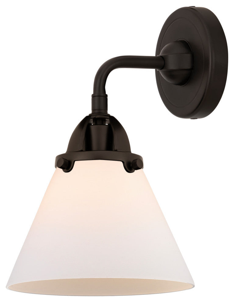 Large Cone Sconce, Oil Rubbed Bronze, Matte White, Matte White