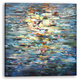 Abstract Water Reflection" Oil Paintingï¼Œmodern impressionist art