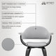 Adalyn Faux Leather and Wood Dining Room Accent Chair, Gray and Black