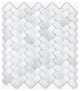 Bianco Dolomiti Honed 3D 1x2 Herringbone Marble Mosaic