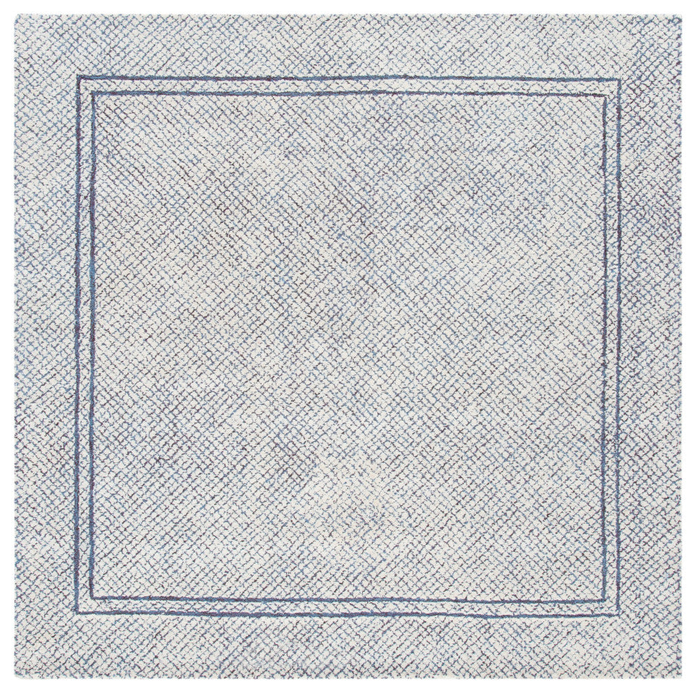 Safavieh Couture Abstract Collection, ABT341 Rug, Ivory/Navy, 6' Square